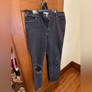 Abercrombie & Fitch Distressed Black Jeans